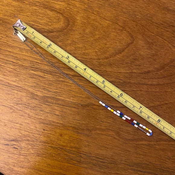 Isabel Marant Primary Colors  Bead Necklace on Gold Chain 16" NWOT - Picture 3 of 11